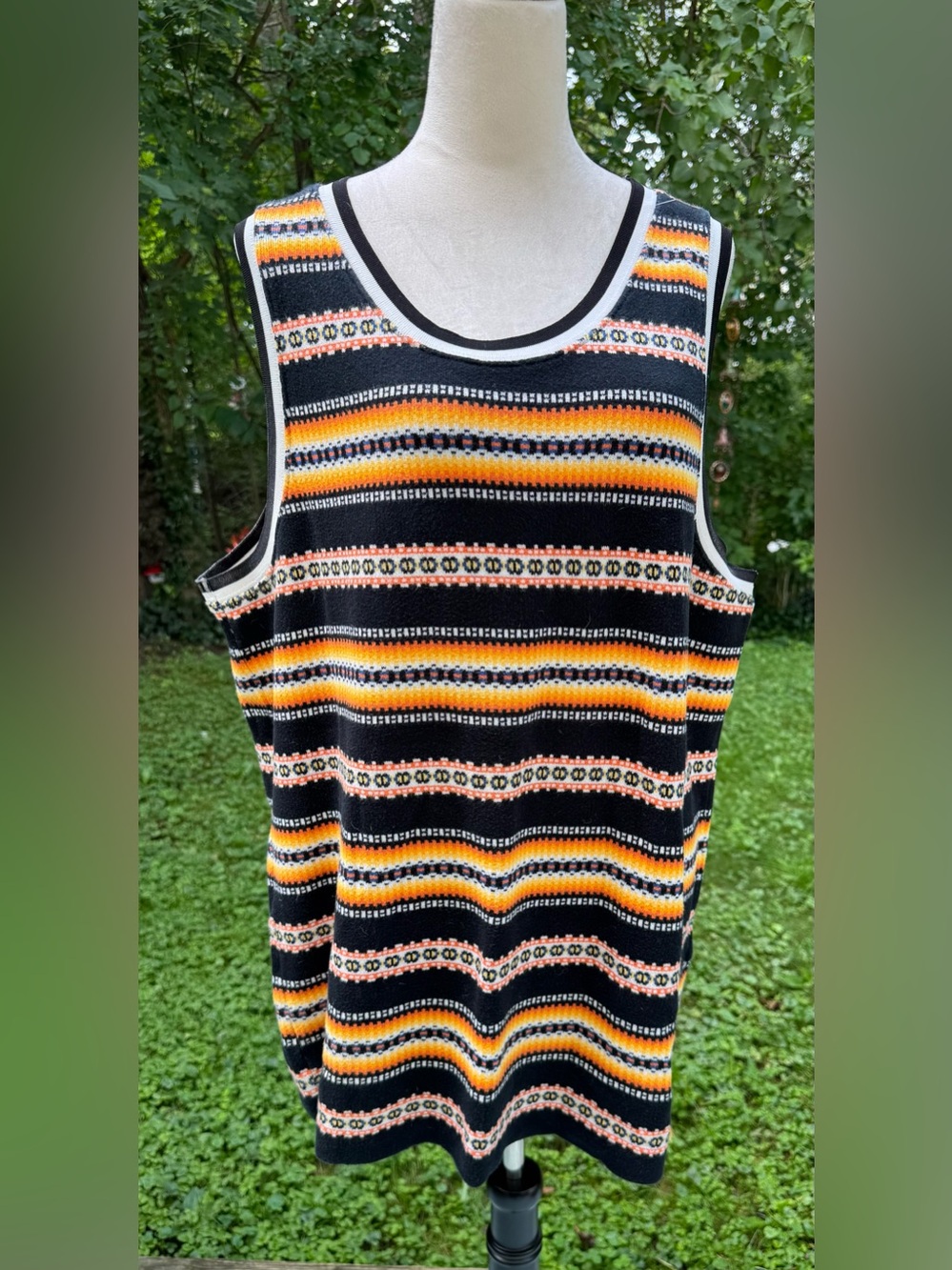 John Elliott Nogales Knit Tank Top Multicolor Pattern Size 4